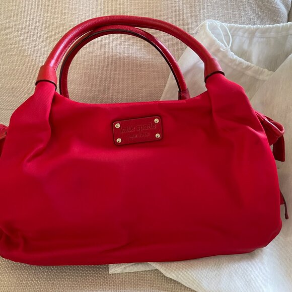 Red Kate Spade Small Weekender Bag - Picture 1 of 5